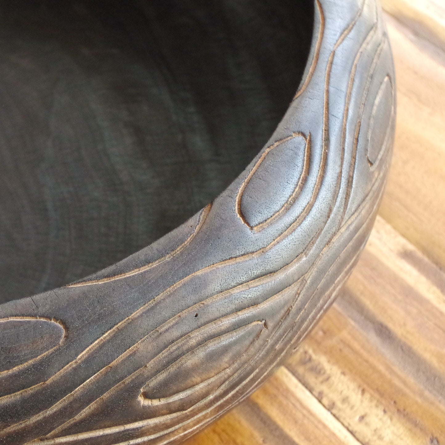 XL Tribal Wood Bowl